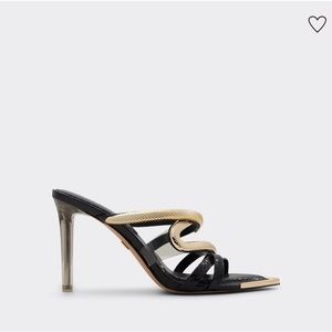 Aldo black and gold snake Glycona Heeled Mule - Stiletto heel